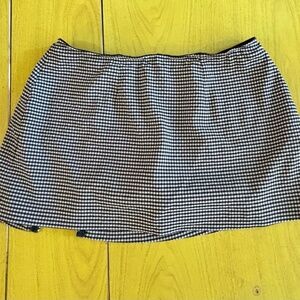 vintage skirt check gingham print with shorts underneath